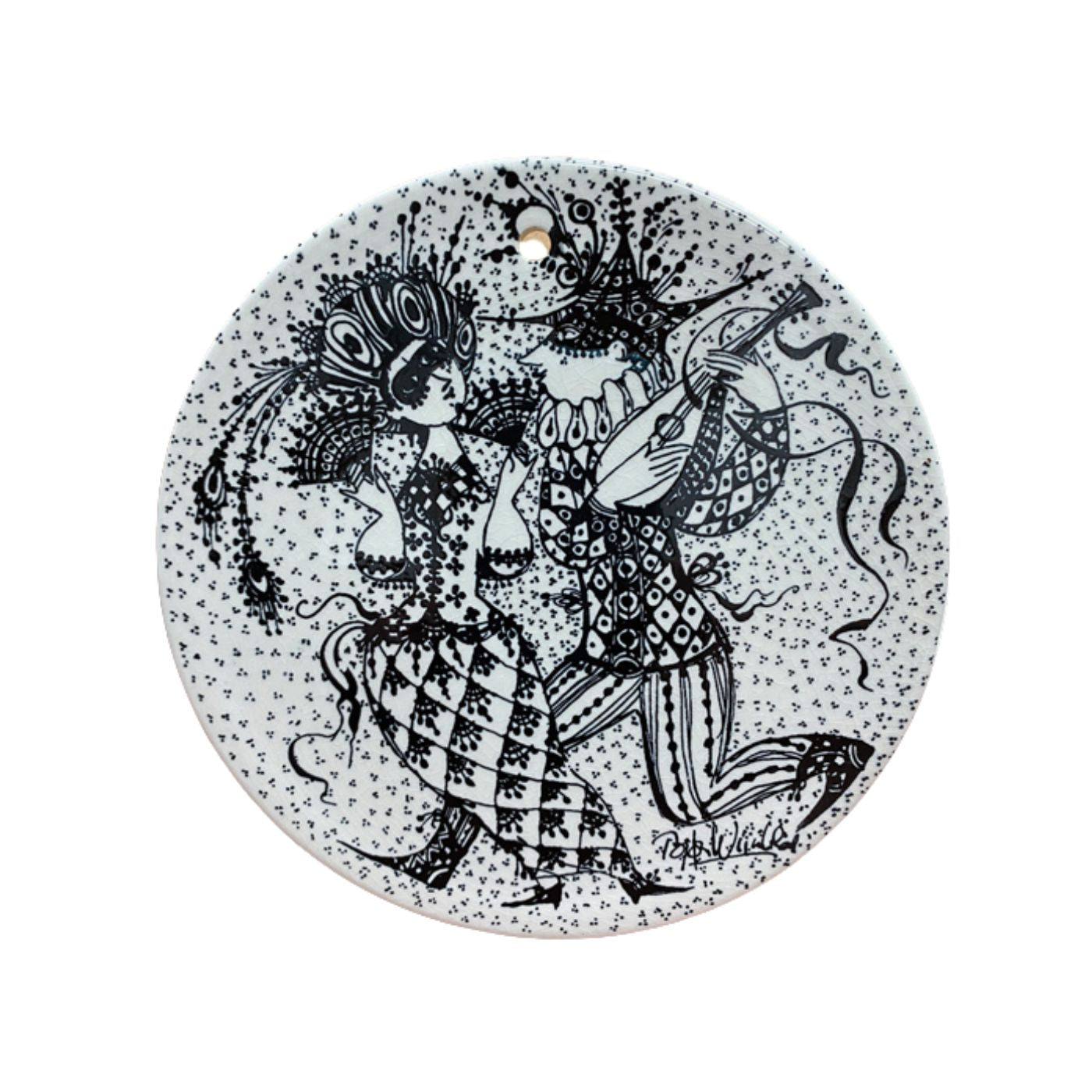 Vintage February Tile by Bjørn Wiinblad