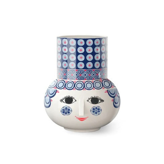 Olga Blue Vase by Bjorn Wiinblad