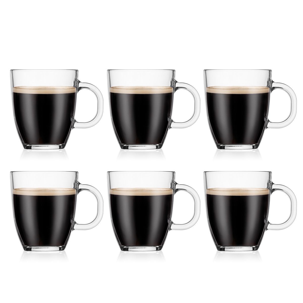 Bodum BISTRO 6 pcs mug, double wall, 0.3 l, 10 oz Transparent