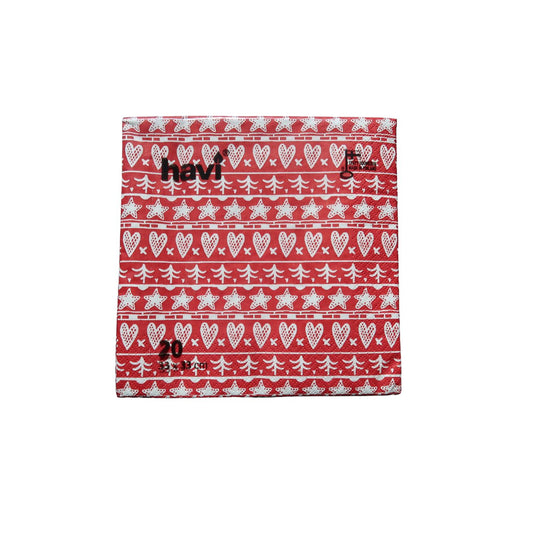 Holiday Border Napkins Pack of 20 - Various Sizes