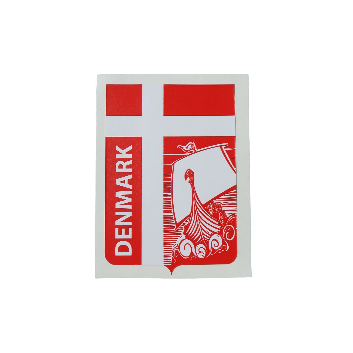Denmark Flag With Viking Ship Decal