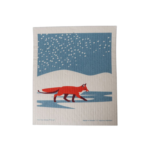 Fox in Snow Cellulose Cloth