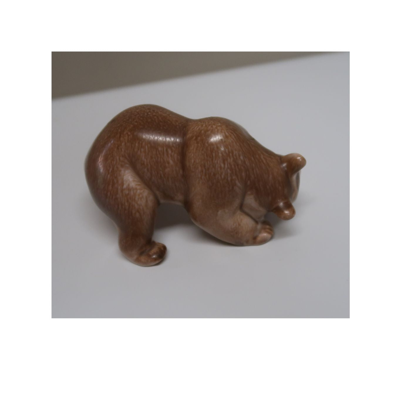 Light Brown Bear Figurine - Ceramic