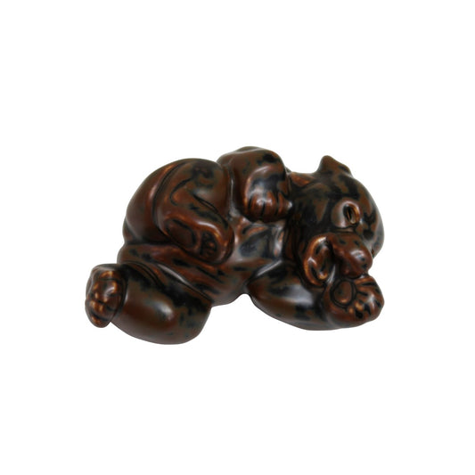 Knud Kyhn Bear Laying Down Figurine - Ceramic