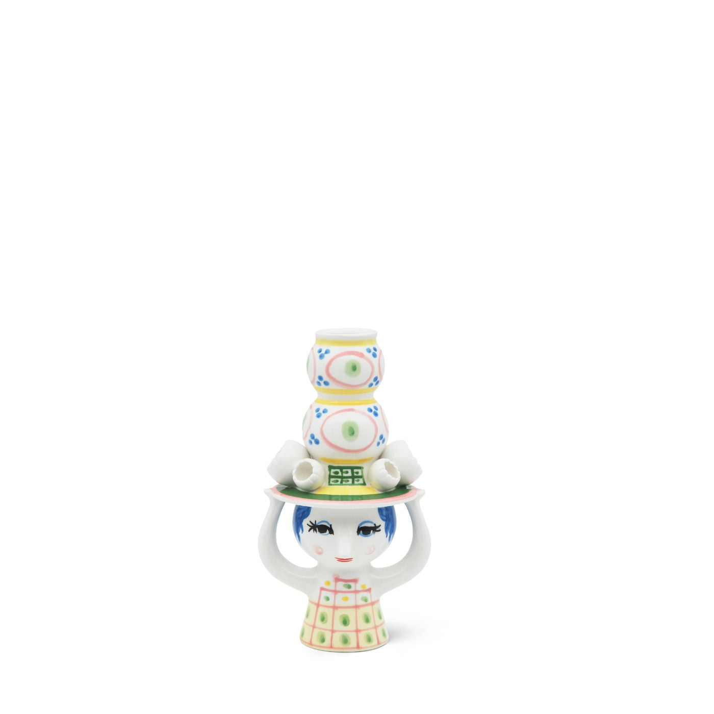 Lady With Hat Candleholder/Budvase by Bjørn Wiinblad - Pink