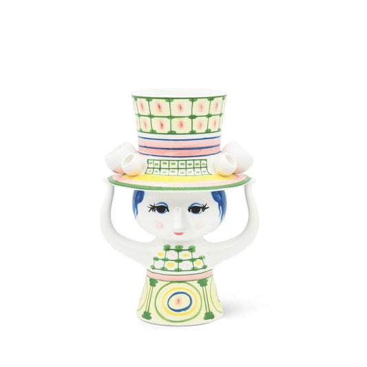 Lady With Hat Vase by Bjørn Wiinblad - Green