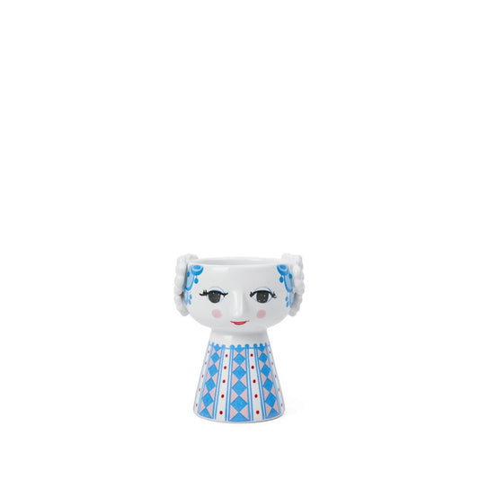 Eva Blue Candle Holder by Bjørn Wiinblad