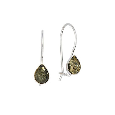 Anna - Sage Amber Earrings
