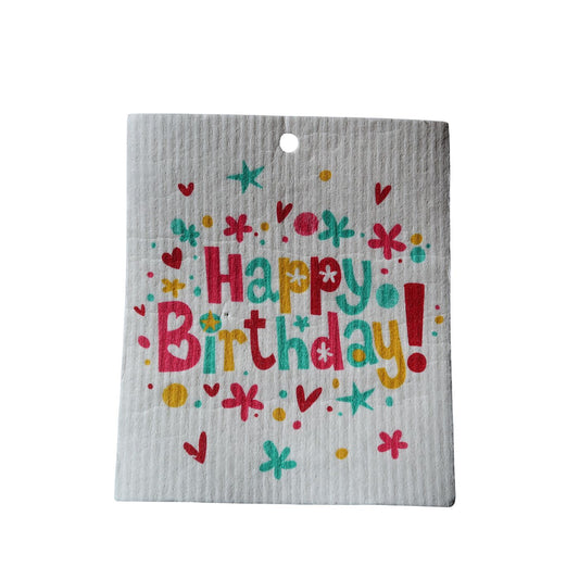 Happy Birthday Cellulose Cloth
