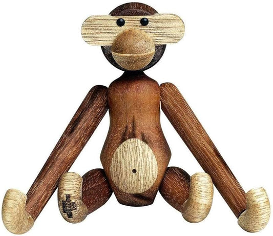 Kay Bojesen Mini Teak & Limba Wood Monkey Figurine