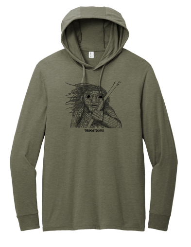 TD Fjord Færgemand Closeup Adult Lightweight Hoodie - Olive You Green