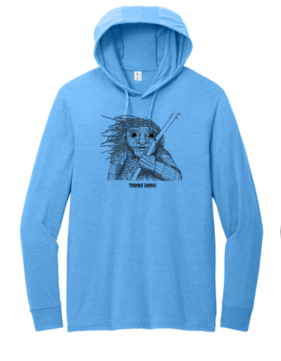 TD Fjord Færgemand Closeup Adult Lightweight Hoodie - Azure Blue
