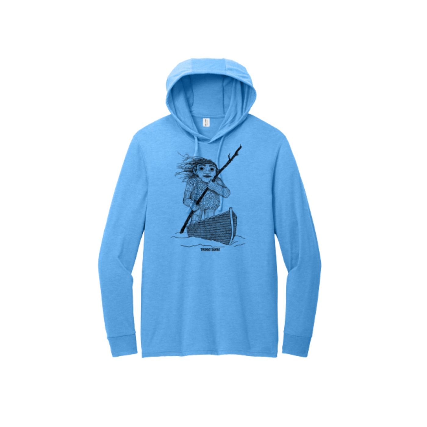 TD Fjord Færgemand in Boat Adult Lightweight Hoodie - Azure Blue