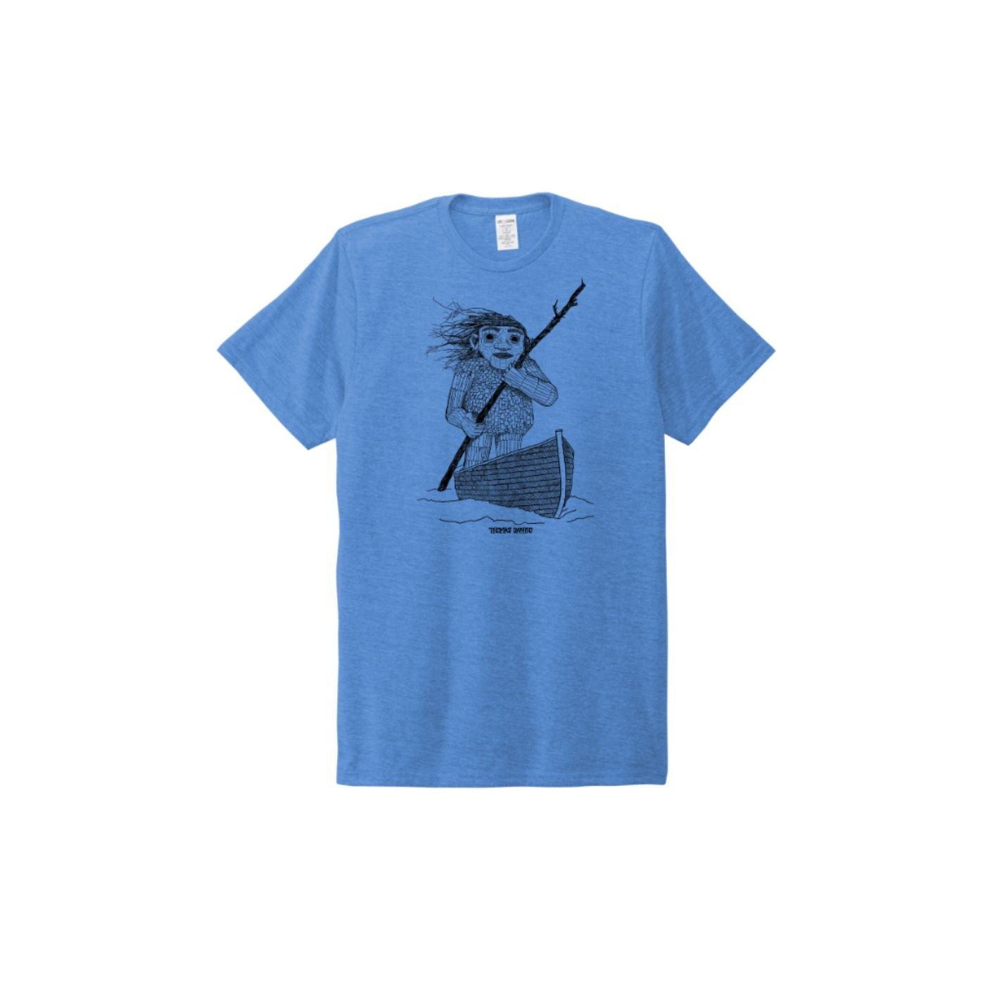 TD Fjord Færgemand in Boat Adult T-shirts - Azure Blue