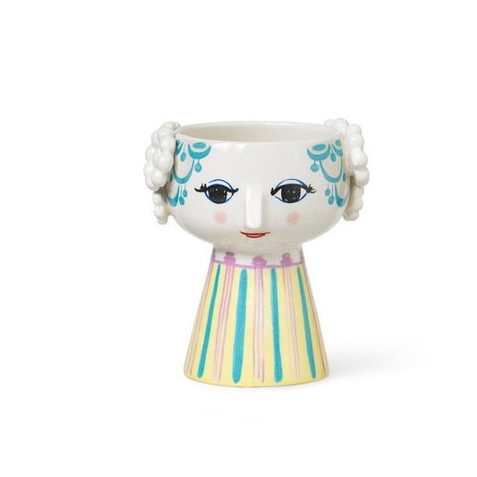 Eva Teal Candle Holder by Bjørn Wiinblad