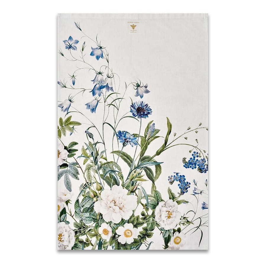 Blue Flowers Tea Towel