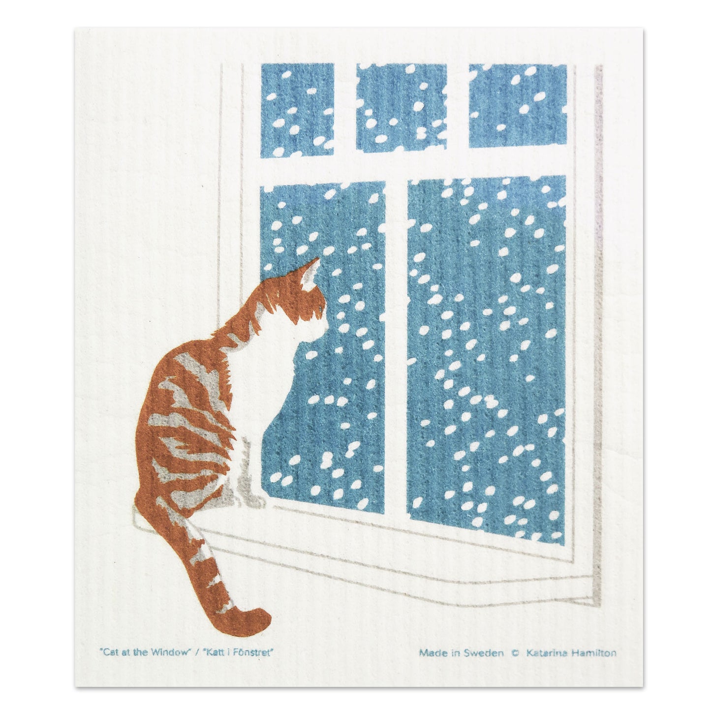 Cat in Window Cellulose Cloth