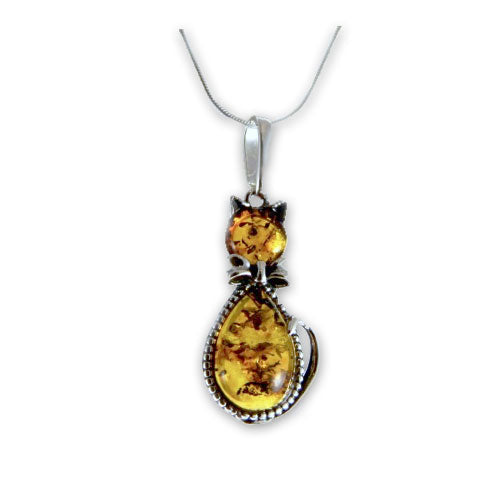 Curly Cat - Amber Necklace
