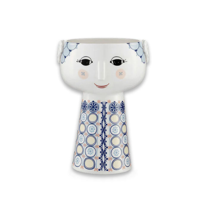 Eva Dark Blue Vase by Bjørn Wiinblad