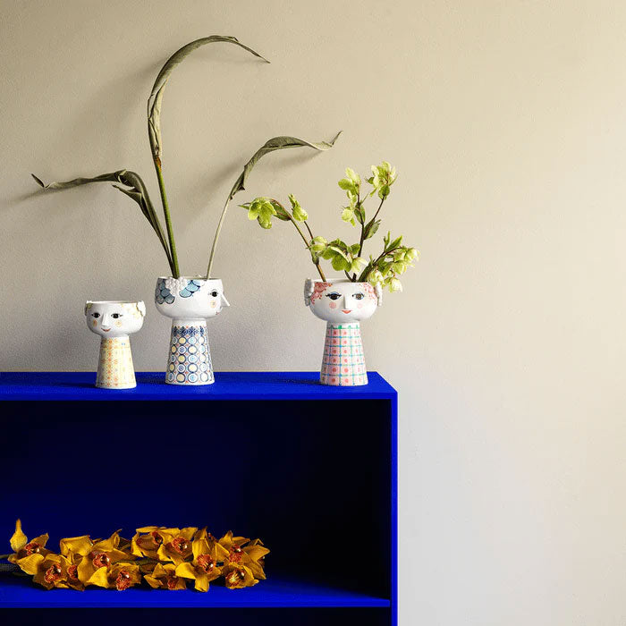 Eva Dark Blue Vase by Bjørn Wiinblad