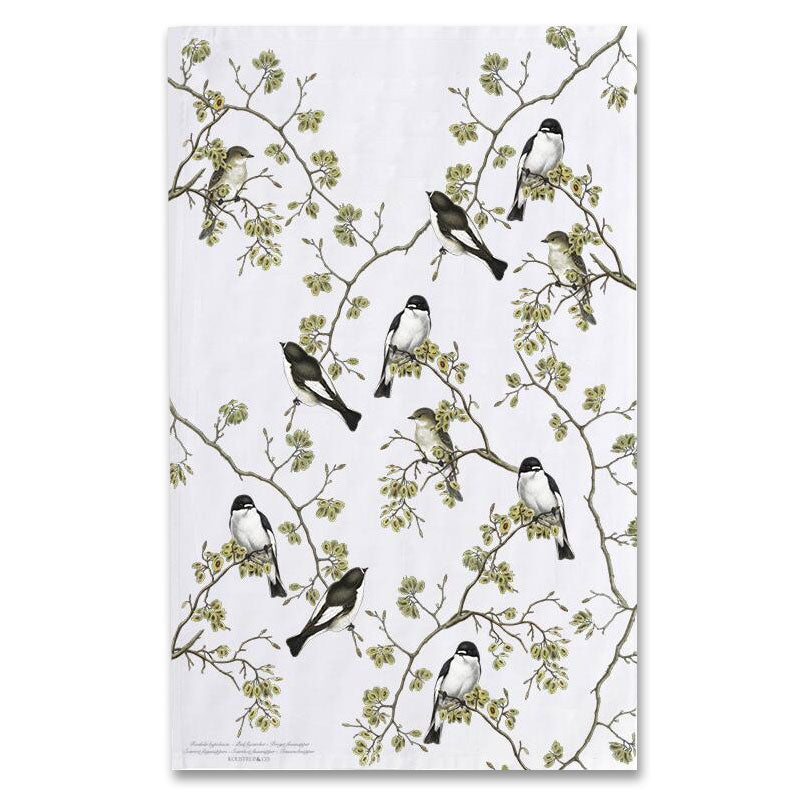 Pied Flycatcher Tea Towel