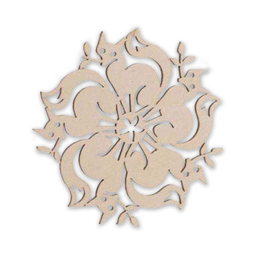 Fox Snowflake Wood Ornament