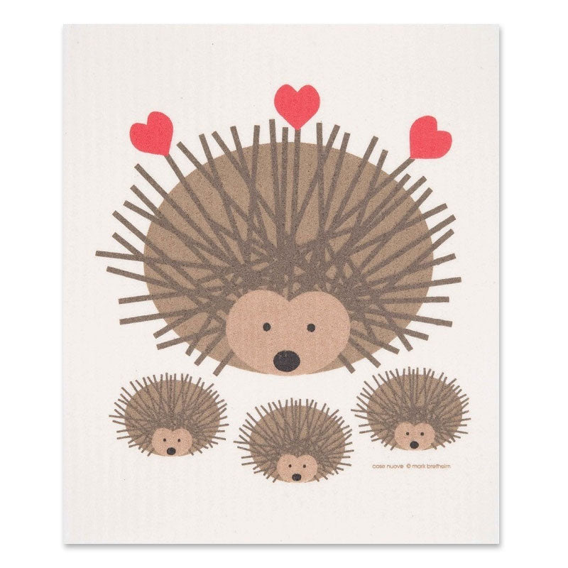 Hedgehogs & Hearts Cellulose Cloth
