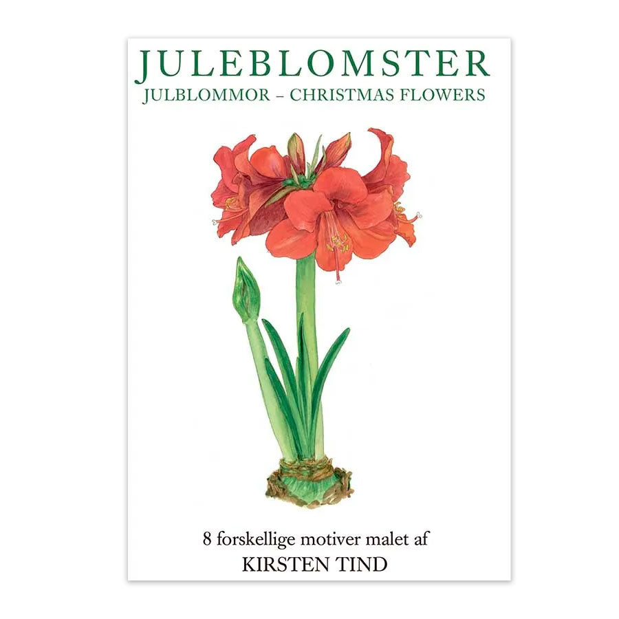 Christmas Flowers (Juleblomster) Notecards - Set of 8