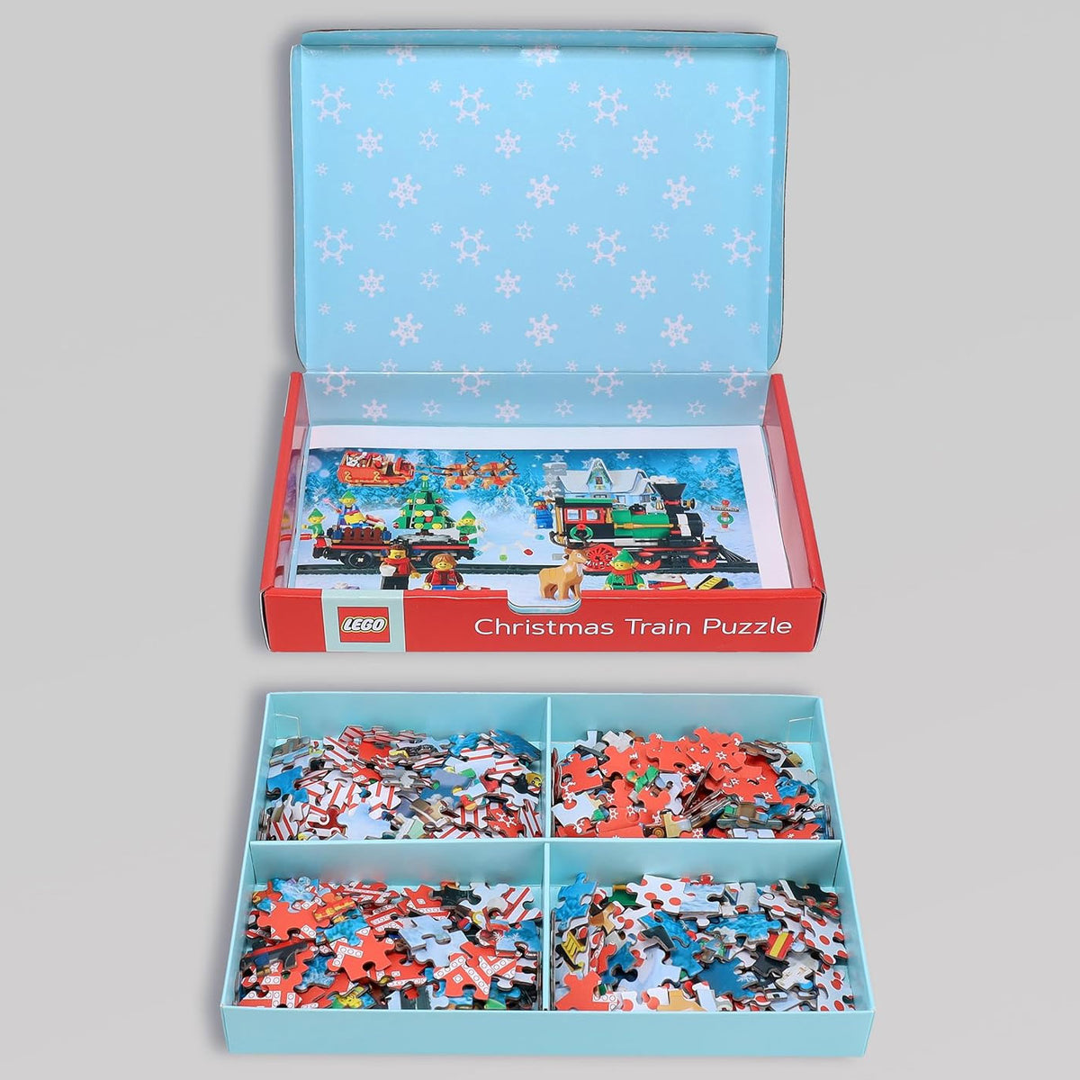 LEGO Christmas Train Puzzle, Set of 4 - 100 Piece