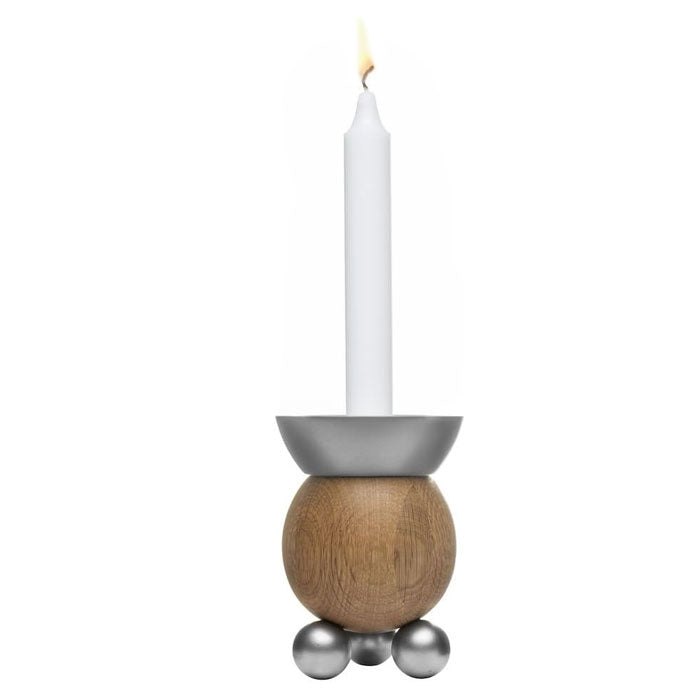 Oval Oak Candle Holder