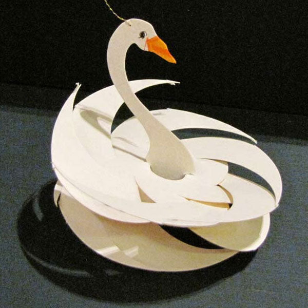 Ruffled Swan Die-Cut Ornament - Multiple Colors