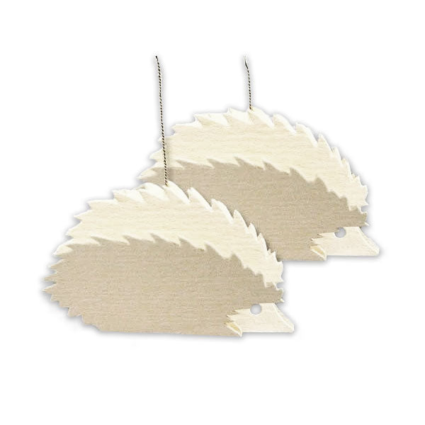 Hedgehog Die-Cut Ornaments - Pack of 2