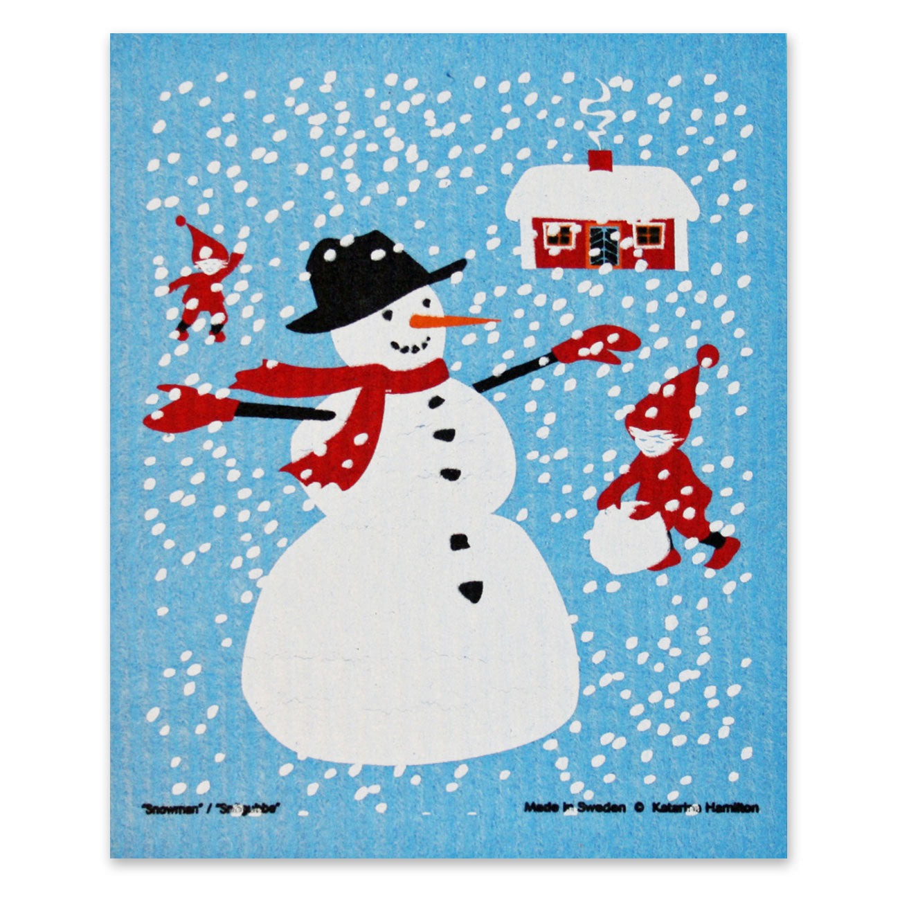 Snowman & Stuga Cellulose Cloth