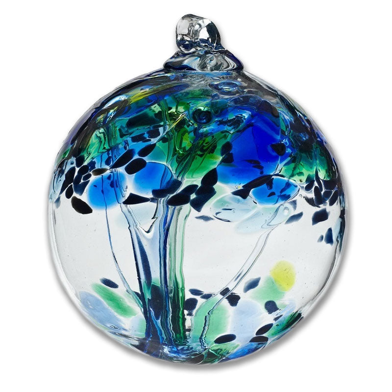 Kitras Tree of Enchantment Art Glass Globe, 6 inches - Various Colors