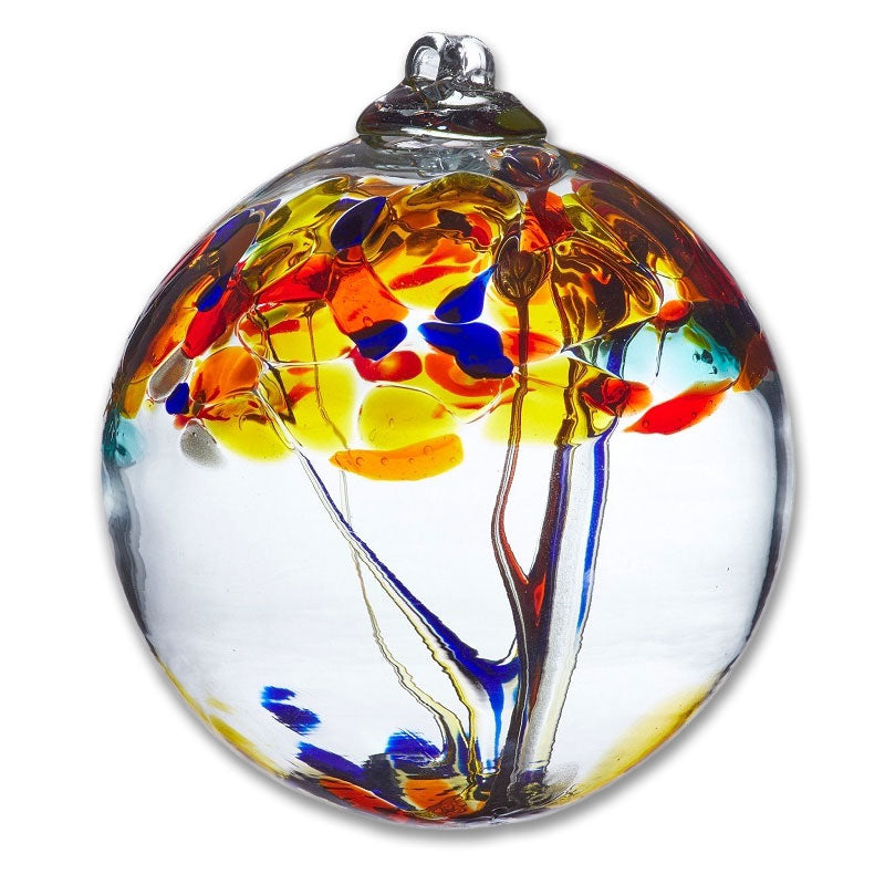 Kitras Tree of Enchantment Art Glass Globe, 6 inches - Various Colors