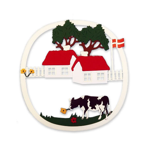 Village with Flag (Landsby Med Flag) Papirklip Mobile