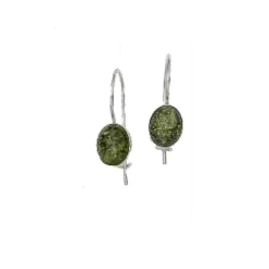 Alda - Sage Amber Earrings