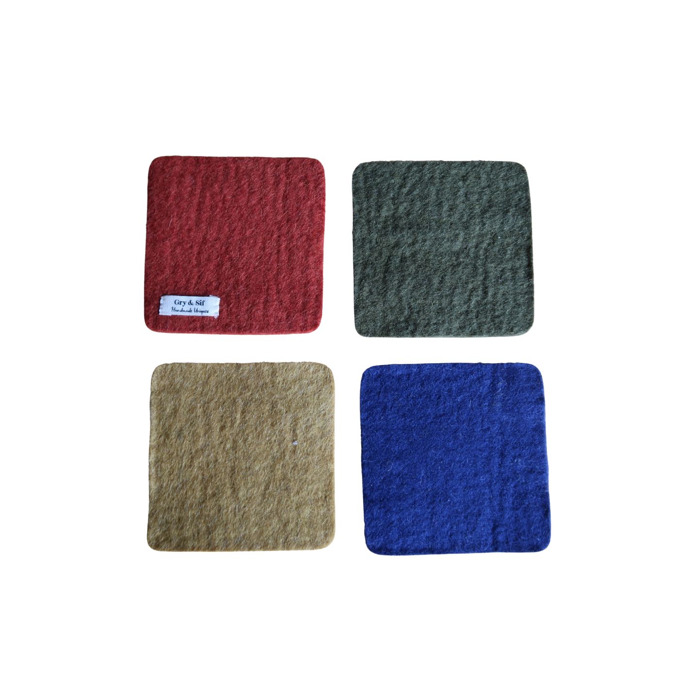 Coasters Autumn Colors - Set of 4 Felted Natural Wool