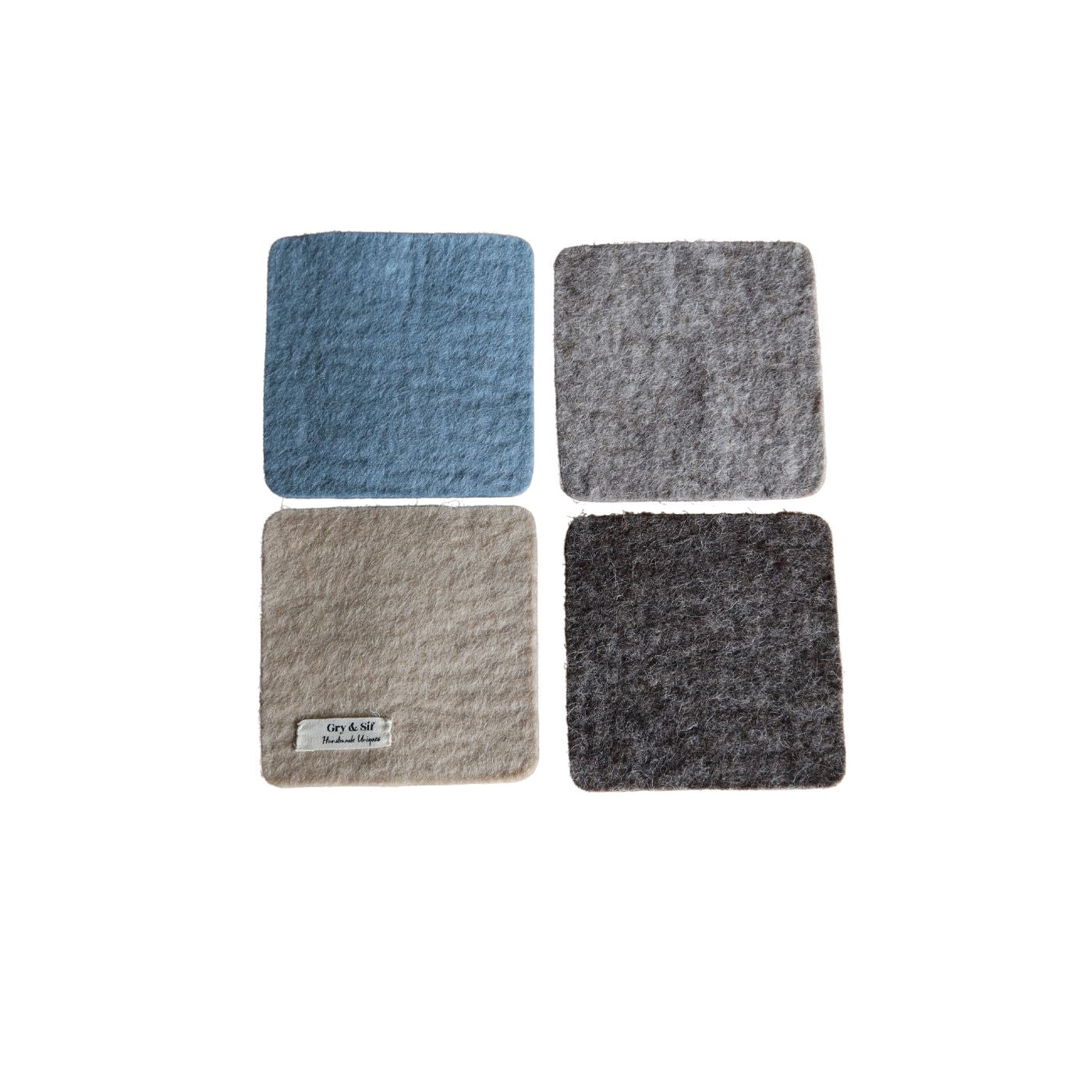 Coasters Summer Colors - Set of 4 Felted Natural Wool