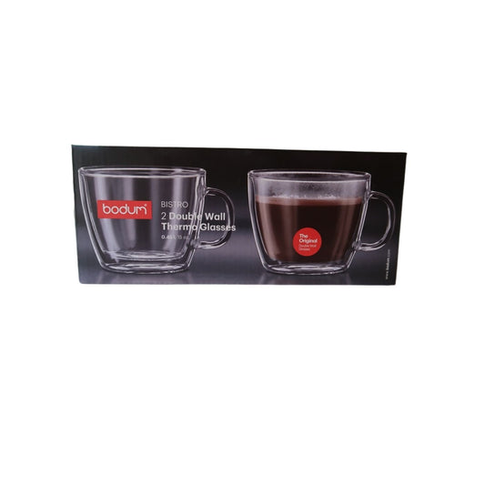 Bodum Double Wall Glass Cafe Latte Cup - Set of 2