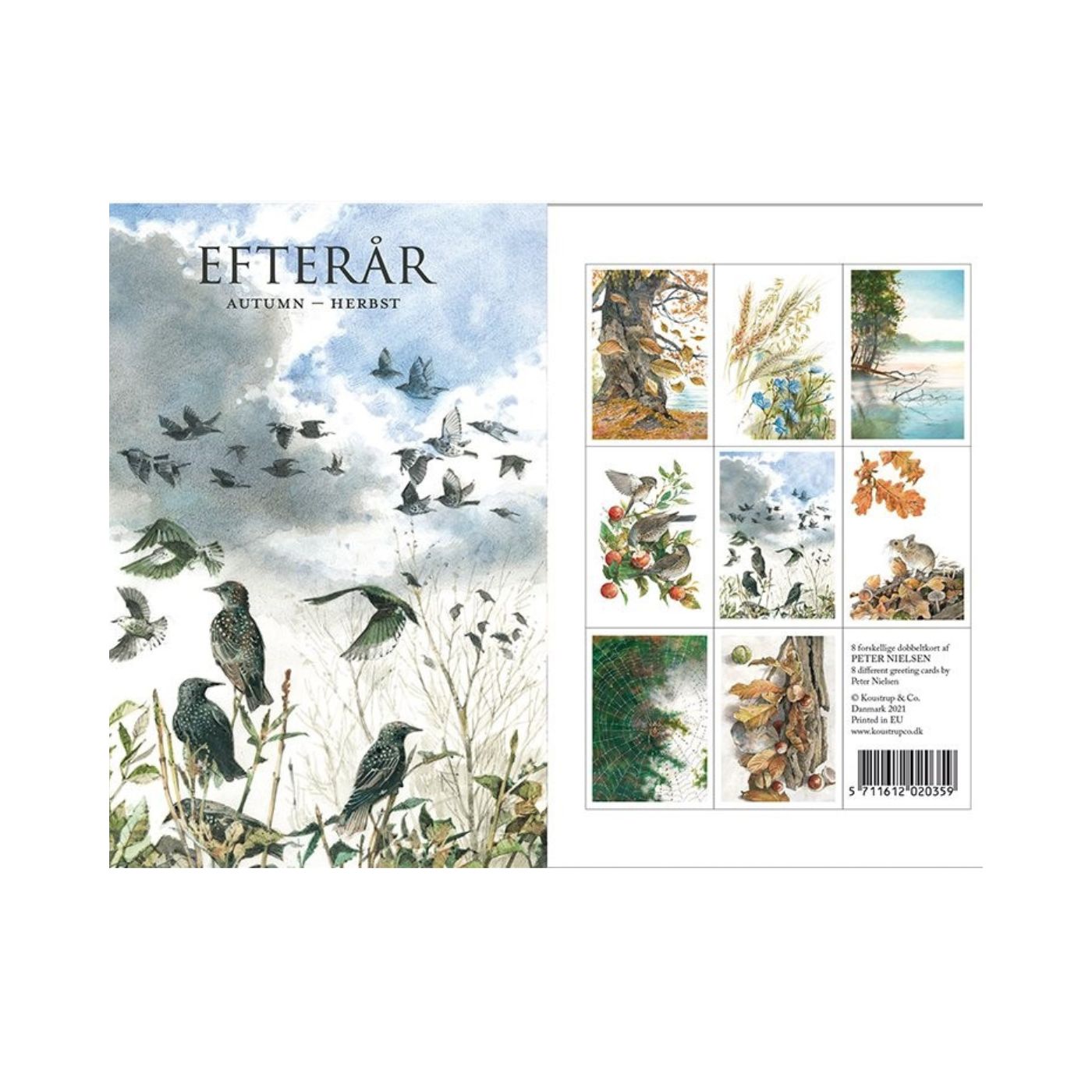 Autumn (Efterår) Notecards - Set of 8