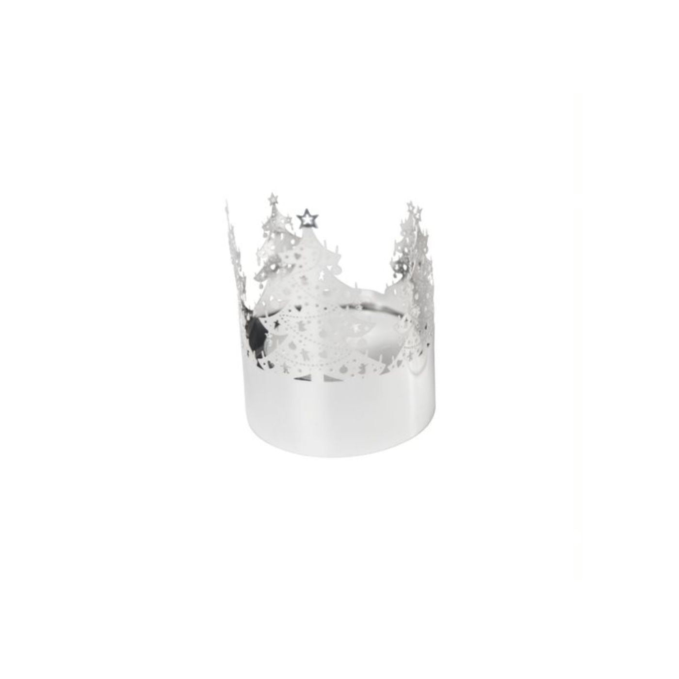 Christmas Tree Tea Light Holder - Silver