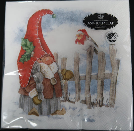 Nisse With Bird Luncheon Napkins - Pack of 20
