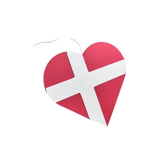 Heart Flag Card - Denmark