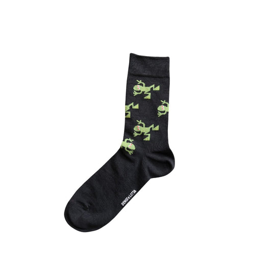 Frog Socks in Black