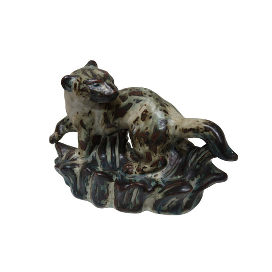 Stoat Figurine by Knud Kyhn - Ceramic