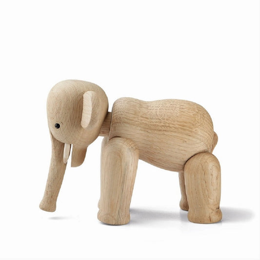 Mini Oak Wood Elephant Figurine by Kay Bojesen