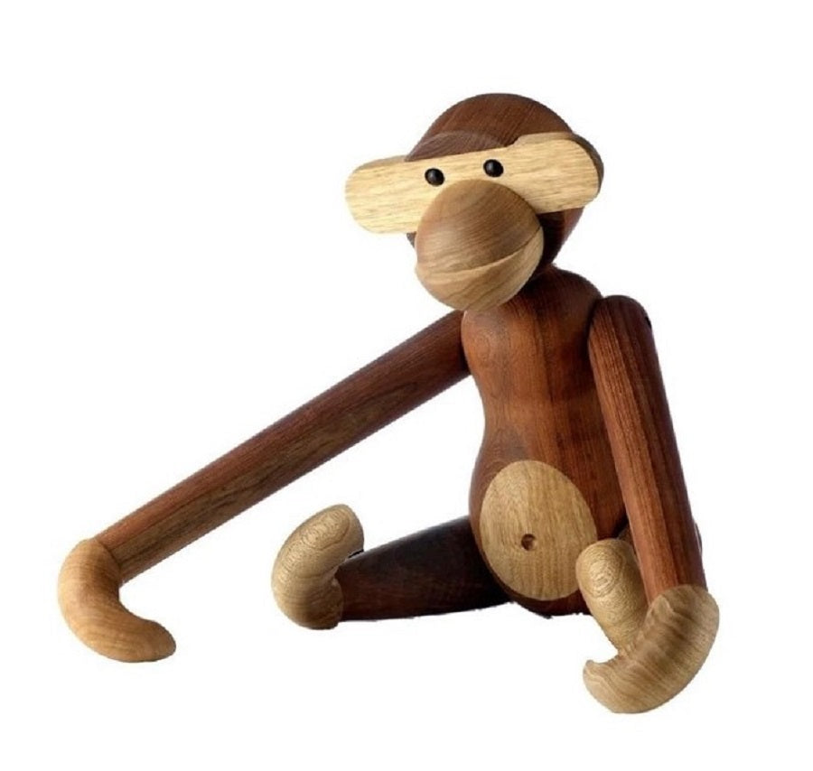 Small Teak & Limba Wood Monkey Figurine by Kay Bojesen