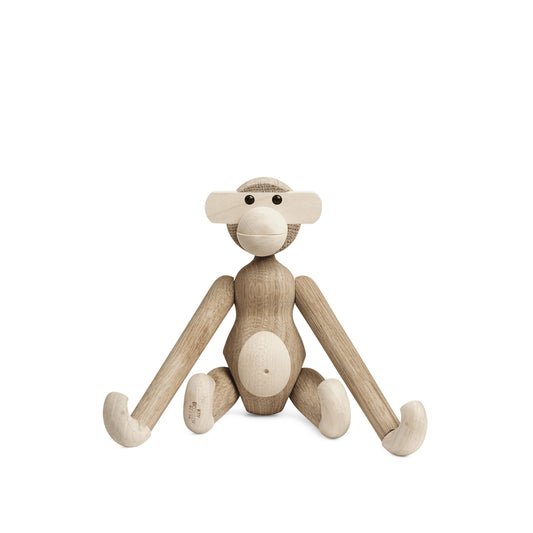 Small Smoked Oak Wood Monkey Figurine by Kay Bojesen