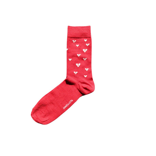 Small Hearts Socks in Red